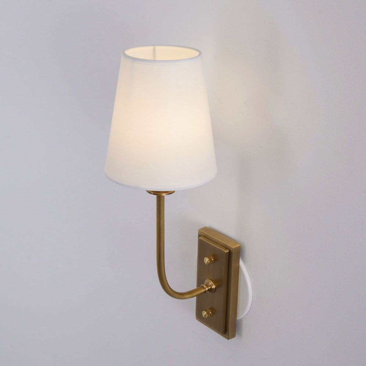Sylvie Tapered Modern Fabric Wall Light
