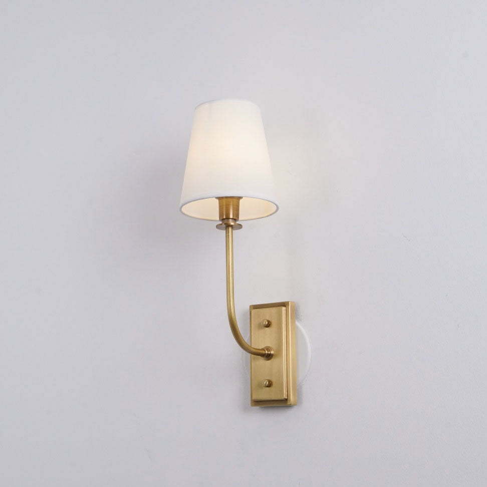 Sylvie Tapered Modern Fabric Wall Light