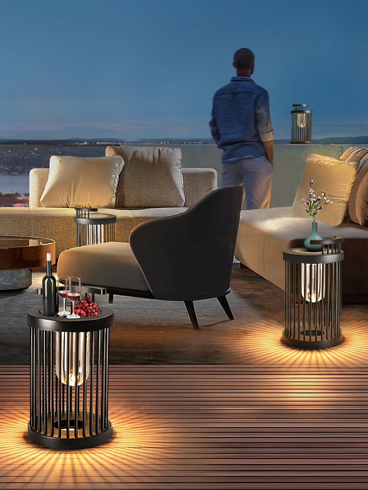 Cage Modern Acrylic Outdoor Light