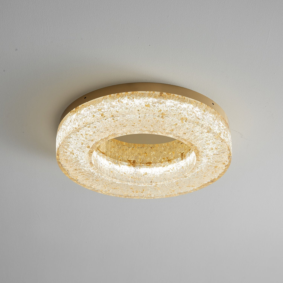 Dovira Ice Crack Circle Resin Ceiling Lamp