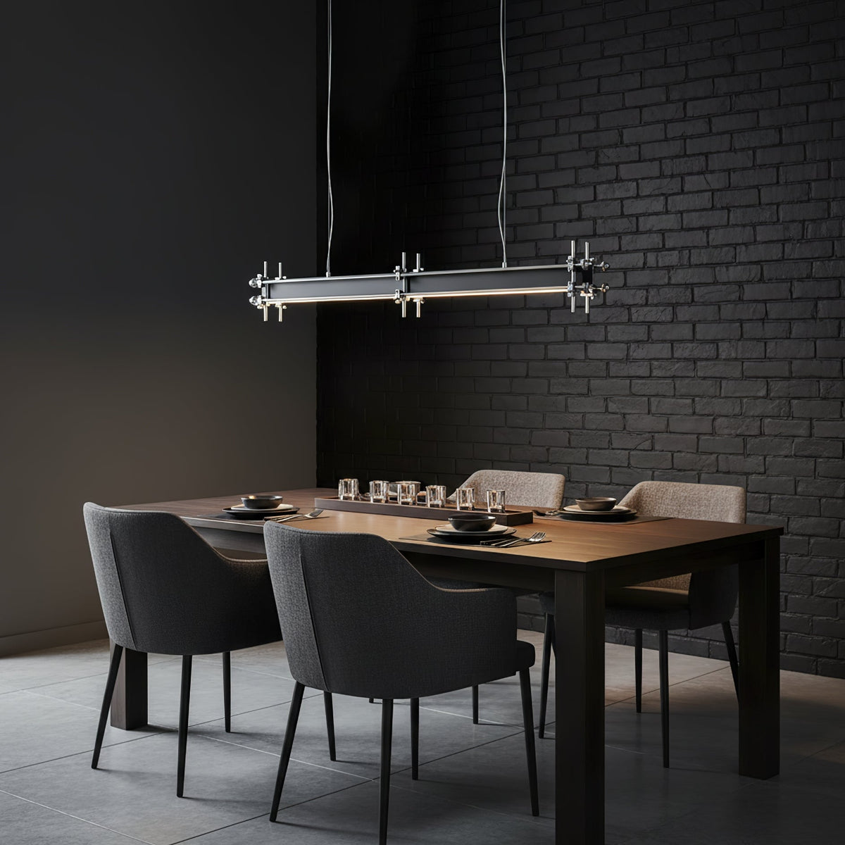 Kolve Industrial Axis Linear Pendant Lamp