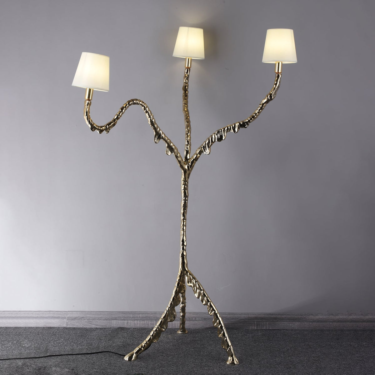 Dendria Triple-Arm Branch Sculptural Floor Lamp