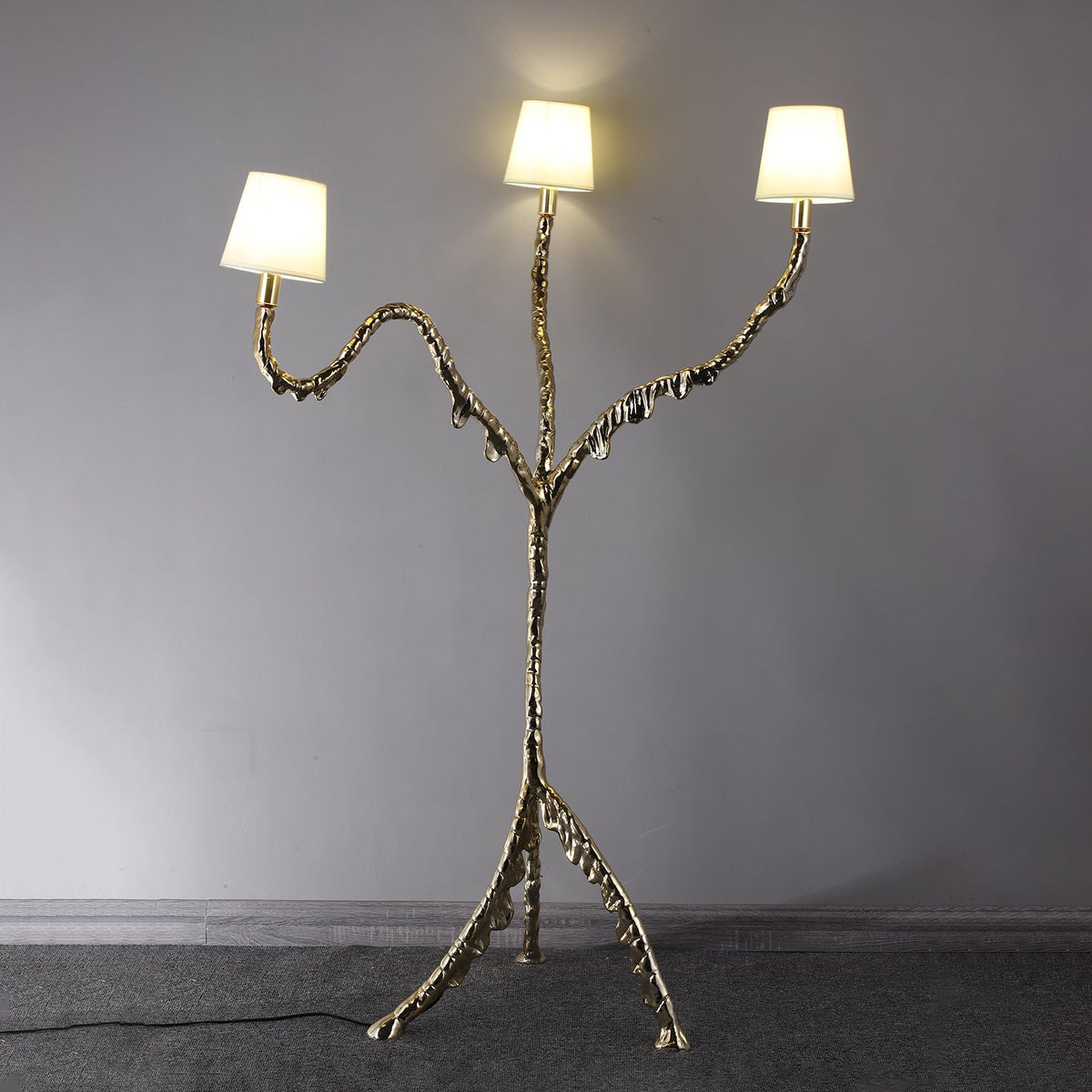 Dendria Triple-Arm Branch Sculptural Floor Lamp
