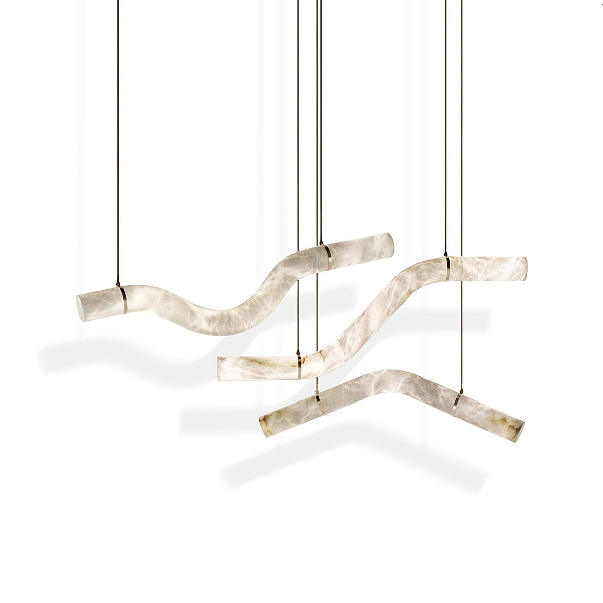 Mithos Curved Alabaster Pendant Light