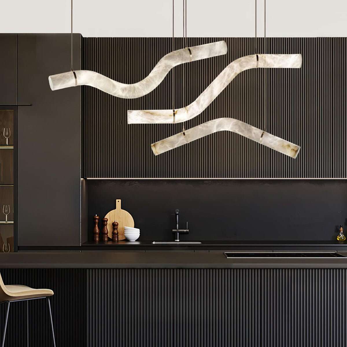 Luste Alabaster Closed-loop Pendant Light Chandelier