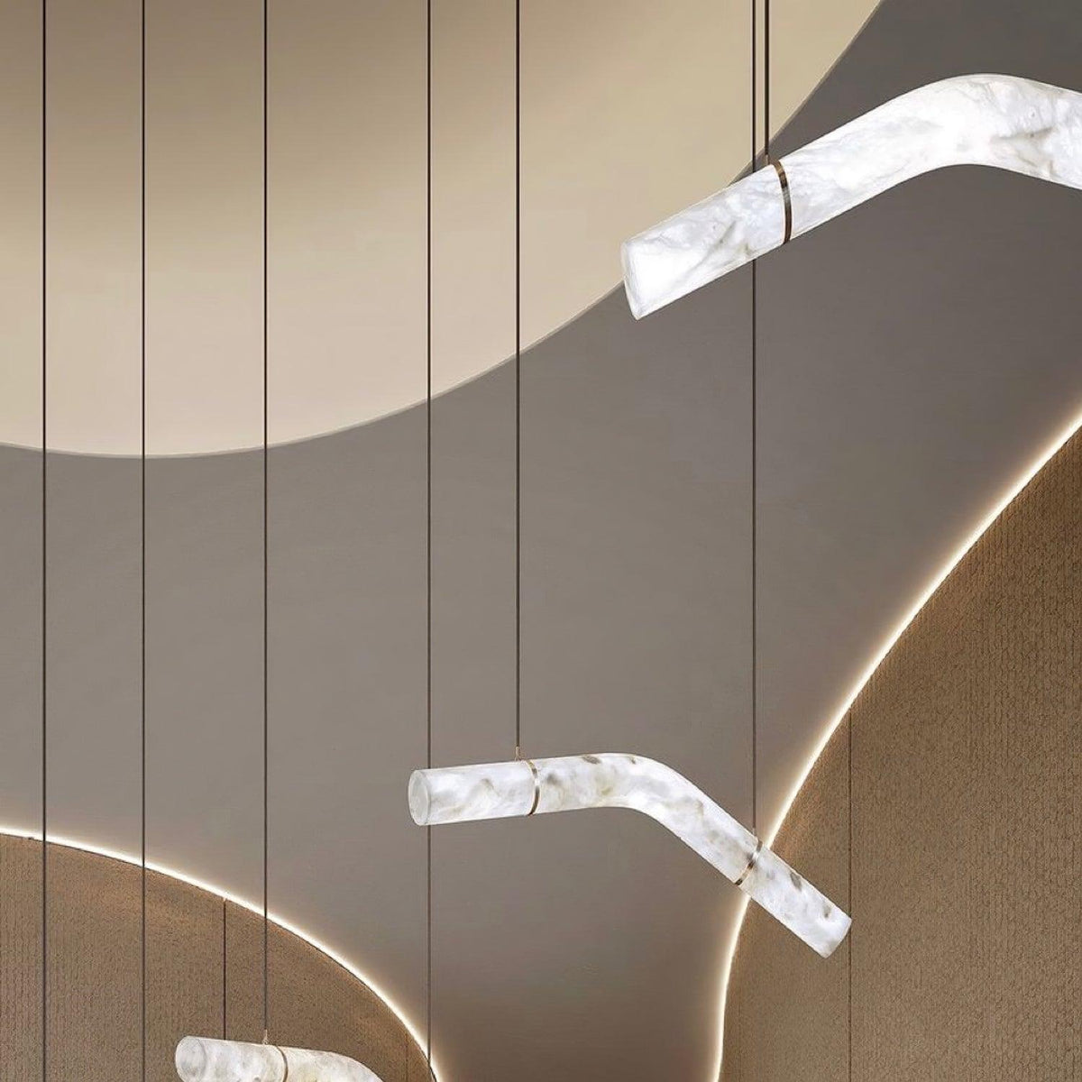 Luste Alabaster Closed-loop Pendant Light Chandelier