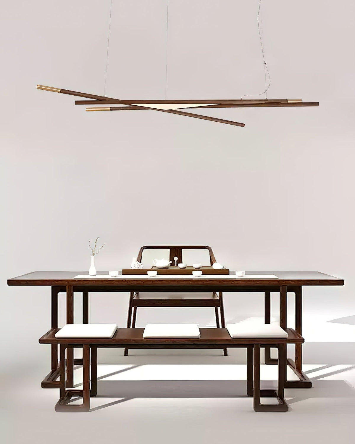 Elvuaine Chandelier Wooden Linear LED