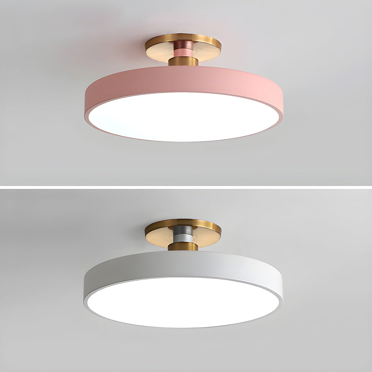 Nalia Ceiling Lamp Flush Mount Black and Gold Modern