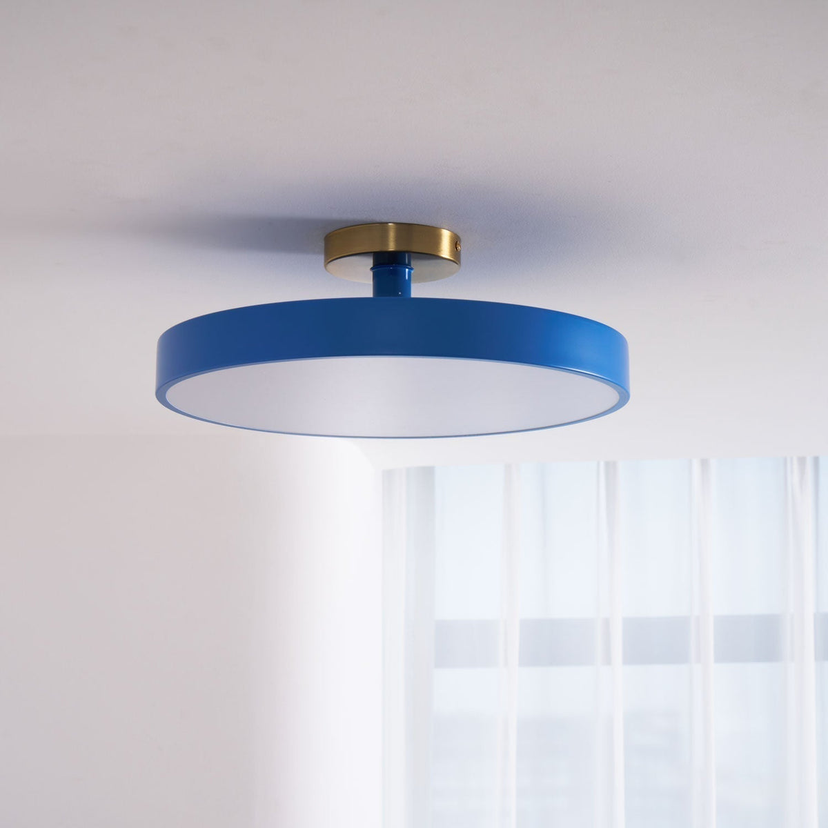 Nalia Ceiling Lamp Flush Mount Black and Gold Modern