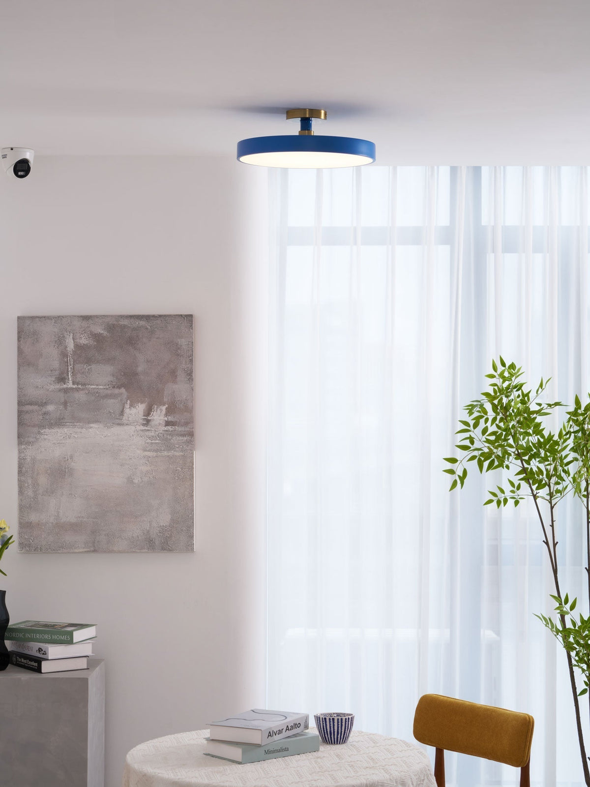 Nalia Ceiling Lamp Flush Mount Black and Gold Modern