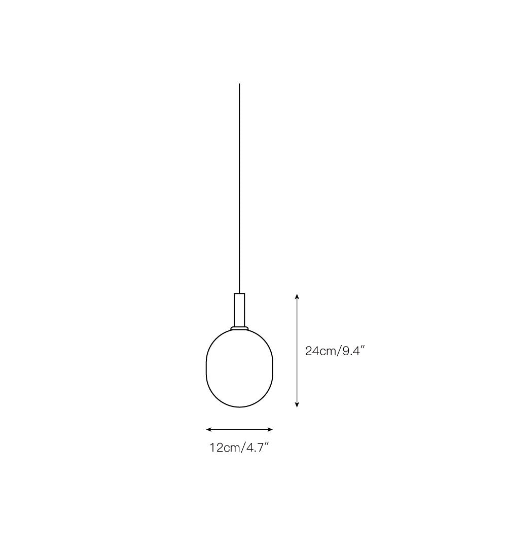 Evmirion Modern Minimalist Horizontal Glass Pendant Lamp