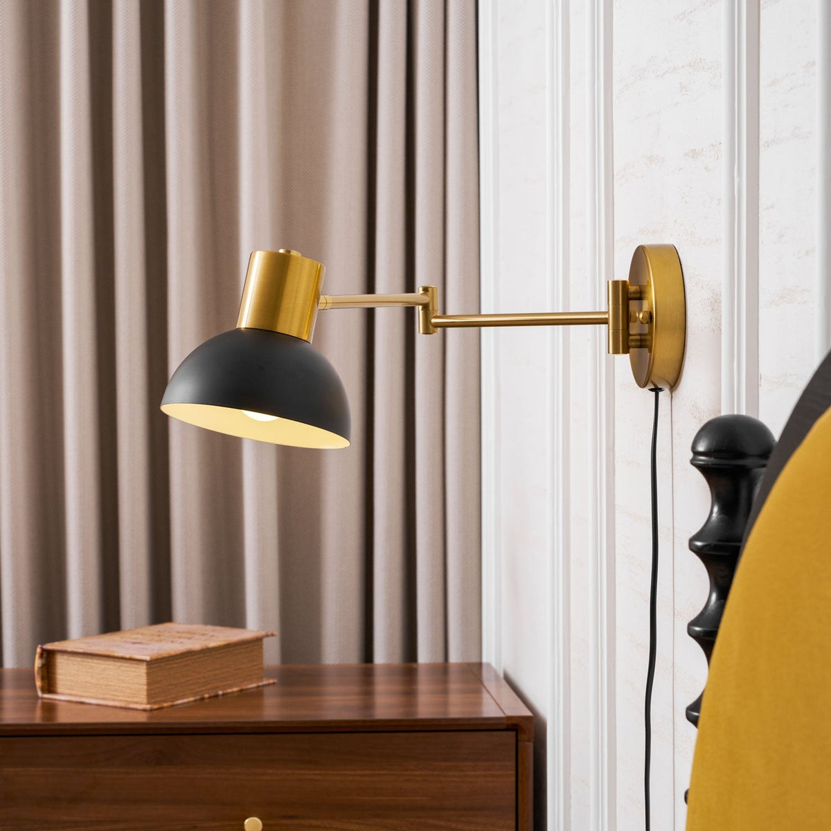 Koven Adjustable Arm Plug In Indoor Wall Light