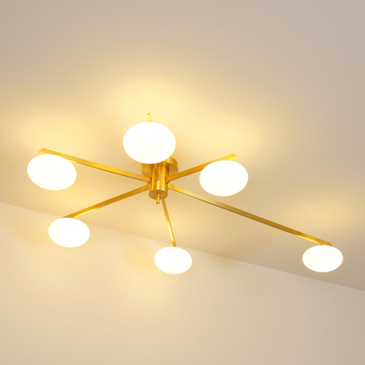 Nolan Modern Glass Black Ceiling Light