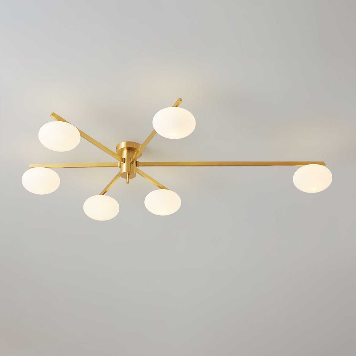 Nolan Modern Glass Black Ceiling Light