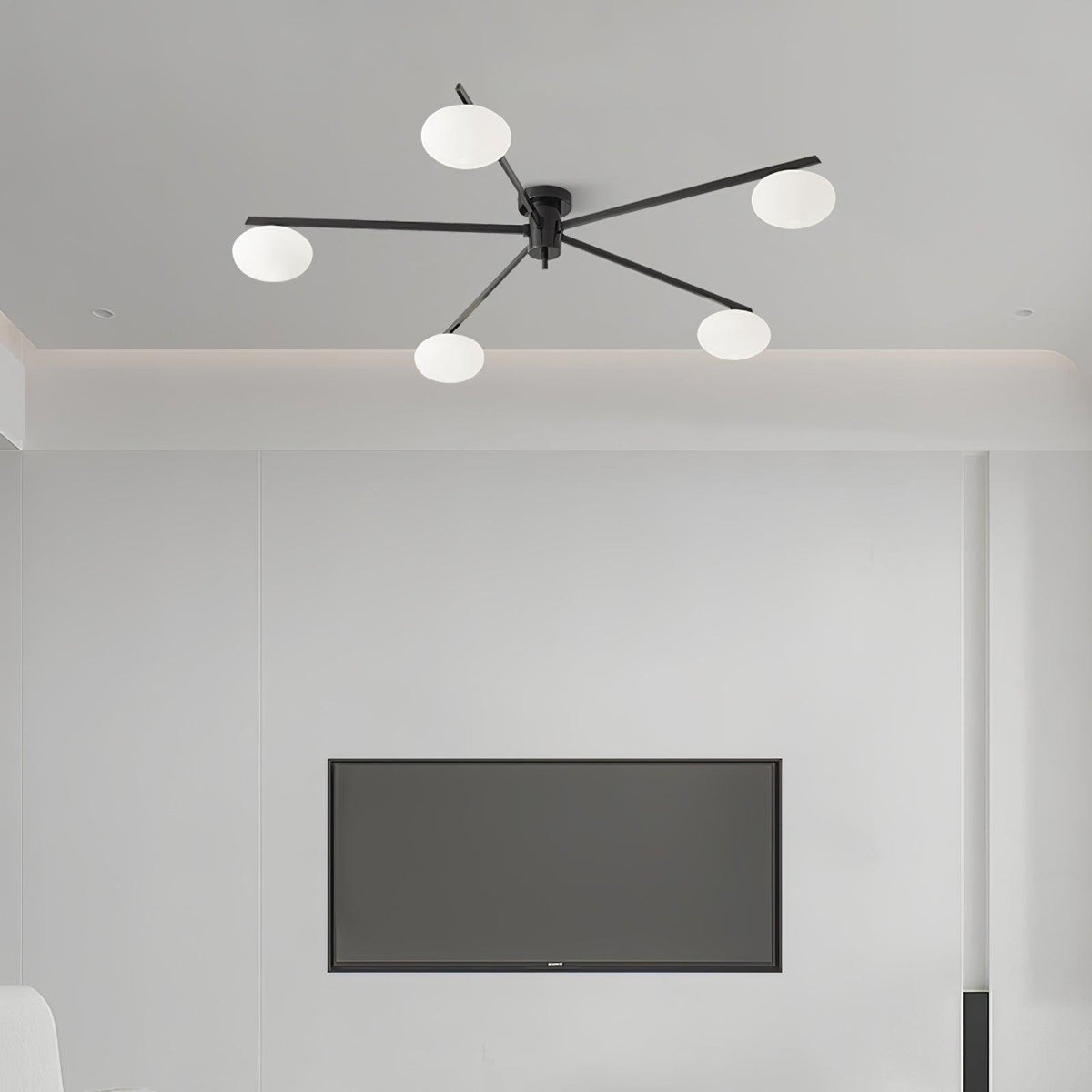 Nolan Modern Glass Black Ceiling Light