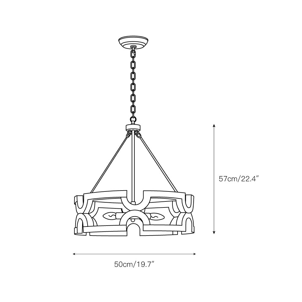 Emkai Wood Chandelier
