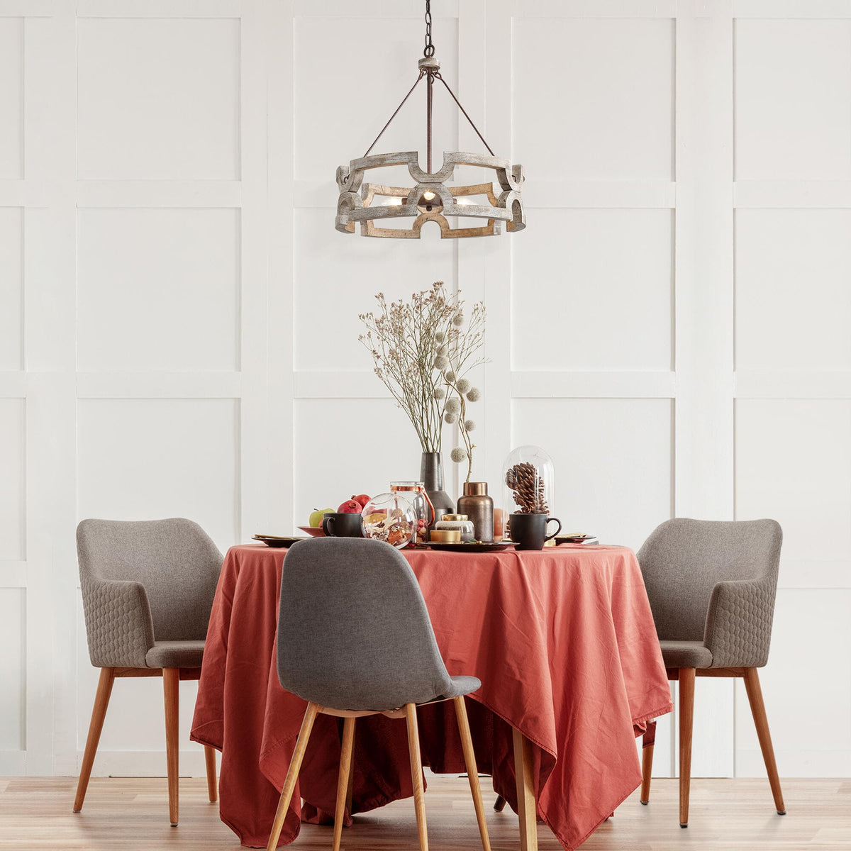 Emkai Wood Chandelier