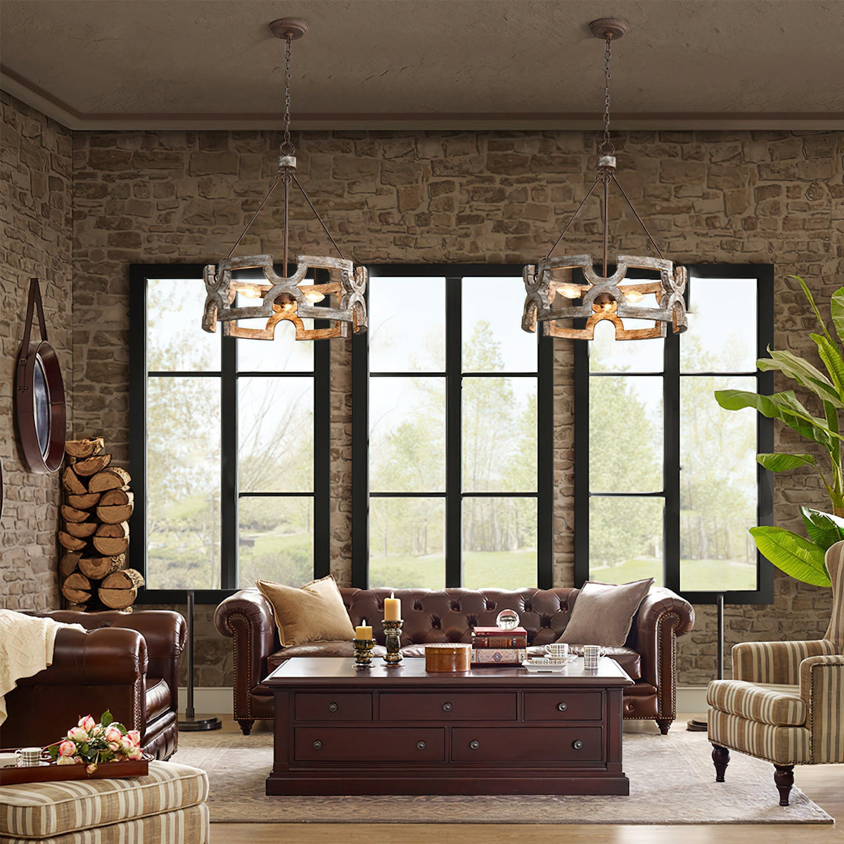 Emkai Wood Chandelier