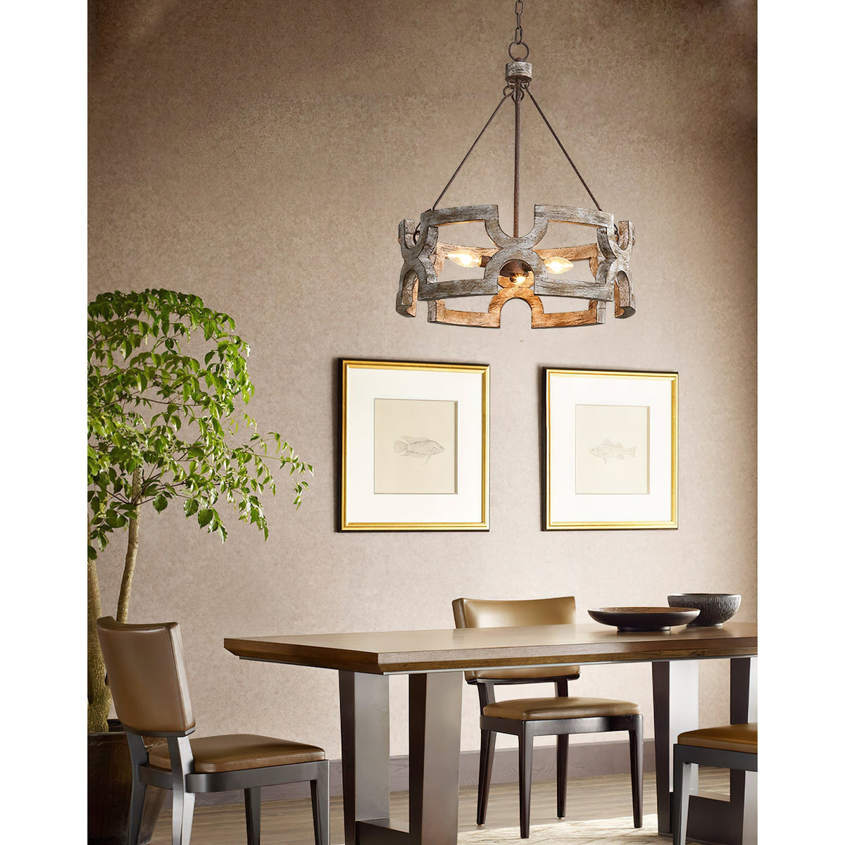 Emkai Wood Chandelier