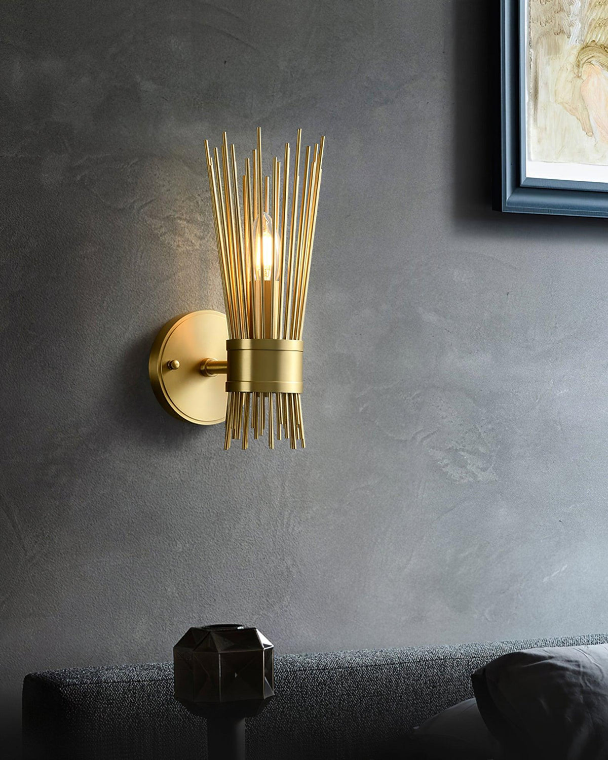 Thresher Postmodern Luxury Candle Brass Wall Light