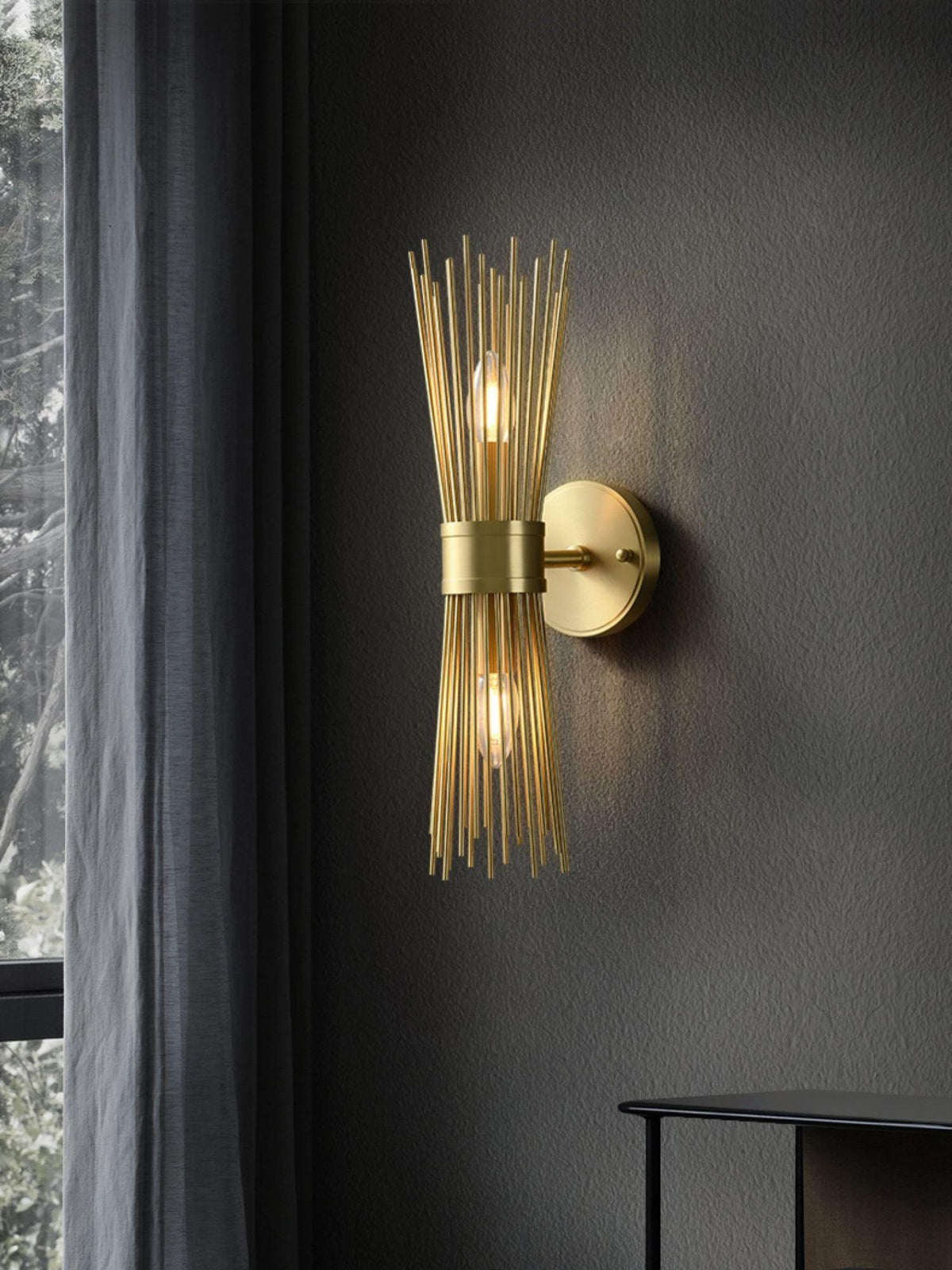 Thresher Postmodern Luxury Candle Brass Wall Light