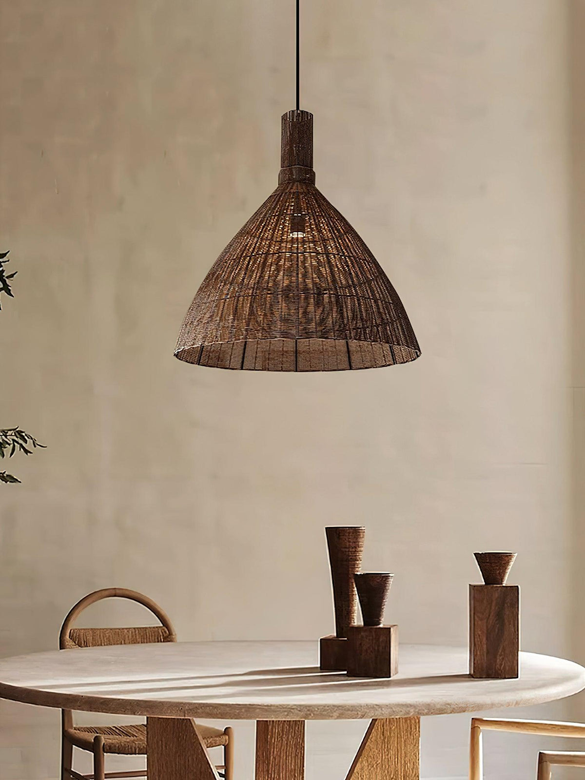 Dsplen Art Natural Rattan Pendant Light
