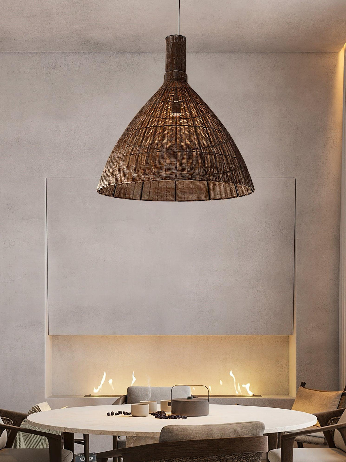 Dsplen Art Natural Rattan Pendant Light