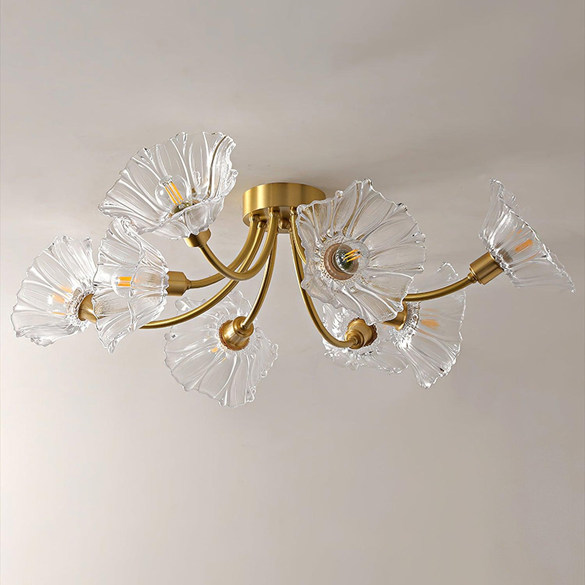 Celoreria Ceiling Lamp Flower Glass Petal Chic Elegant