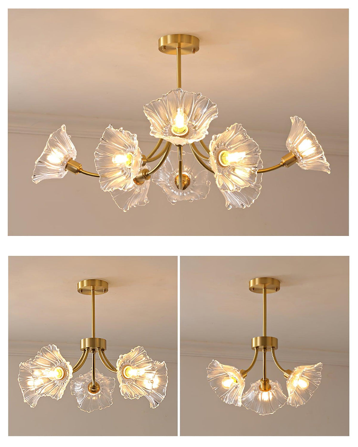 Filin Flower Glass Chandelier