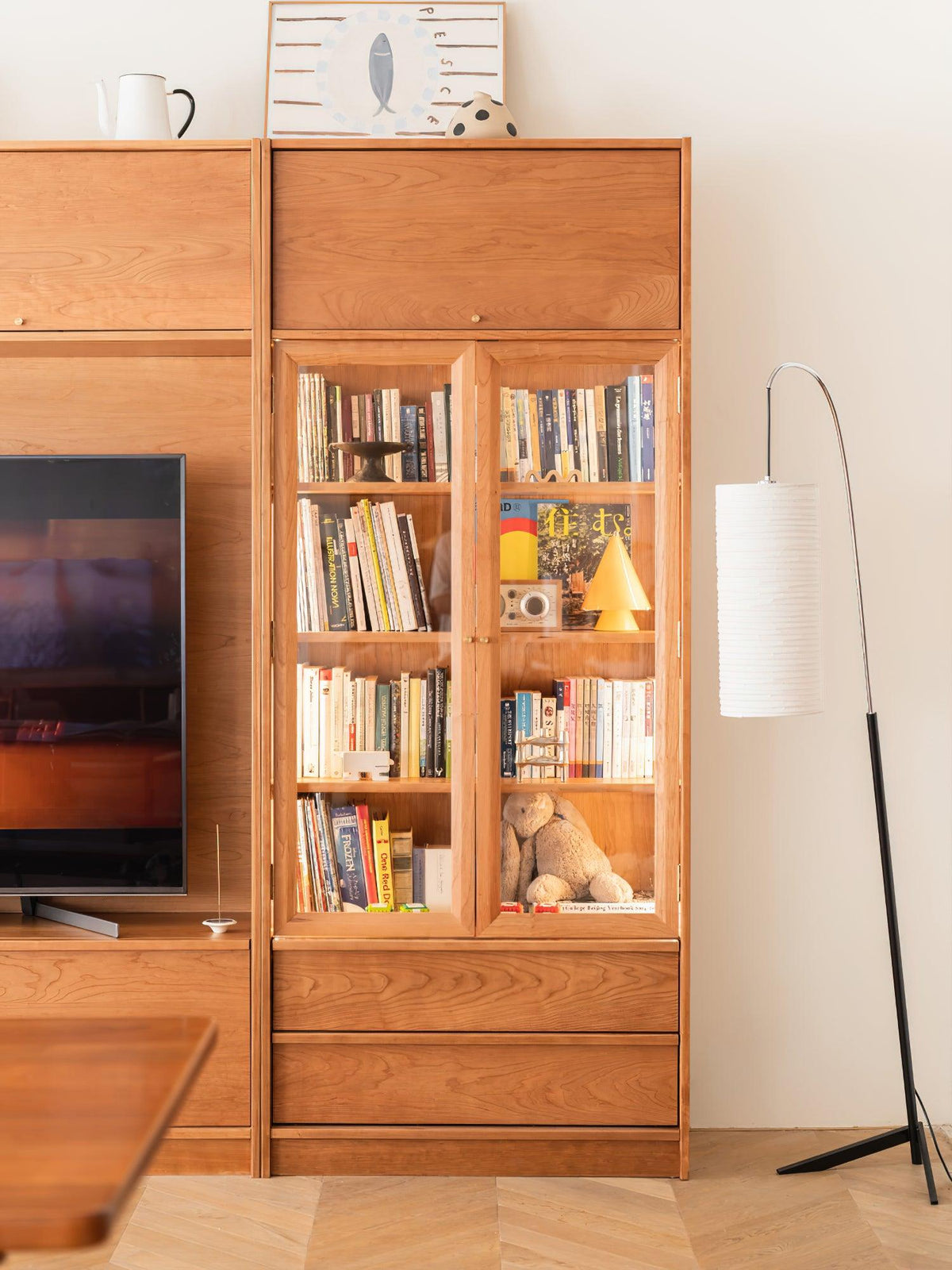 Polvin Contemporary Paper Floor Lamp