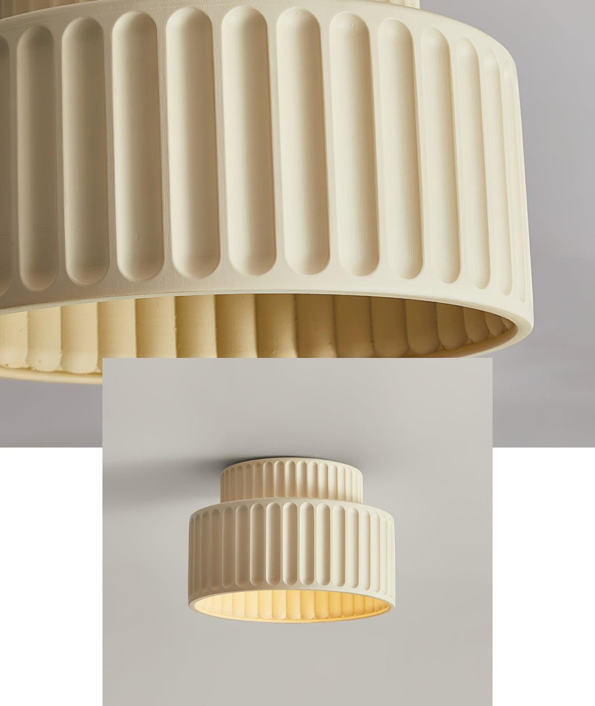 Lucaraine Ceiling Lamp with Pleated Acrylic Shade