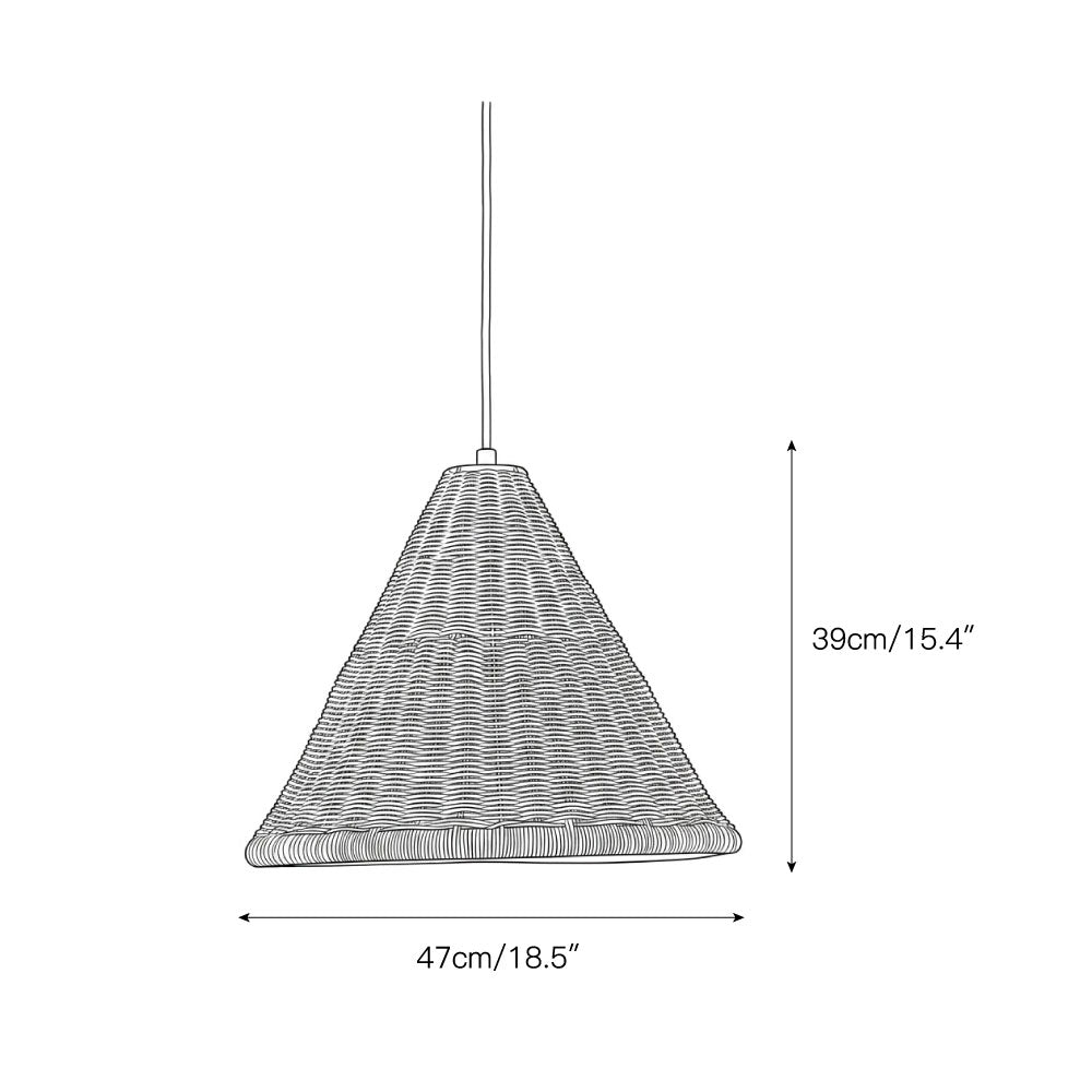 Kasbah Rattan Conical Pendant Lamp