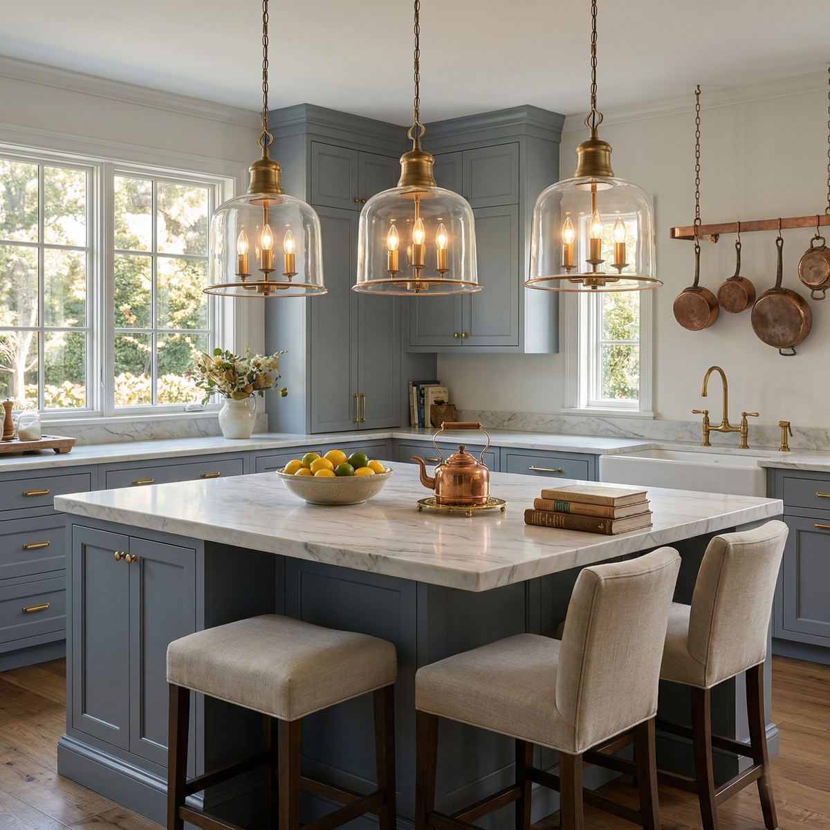 Wekai Glass Linear Pendant Light