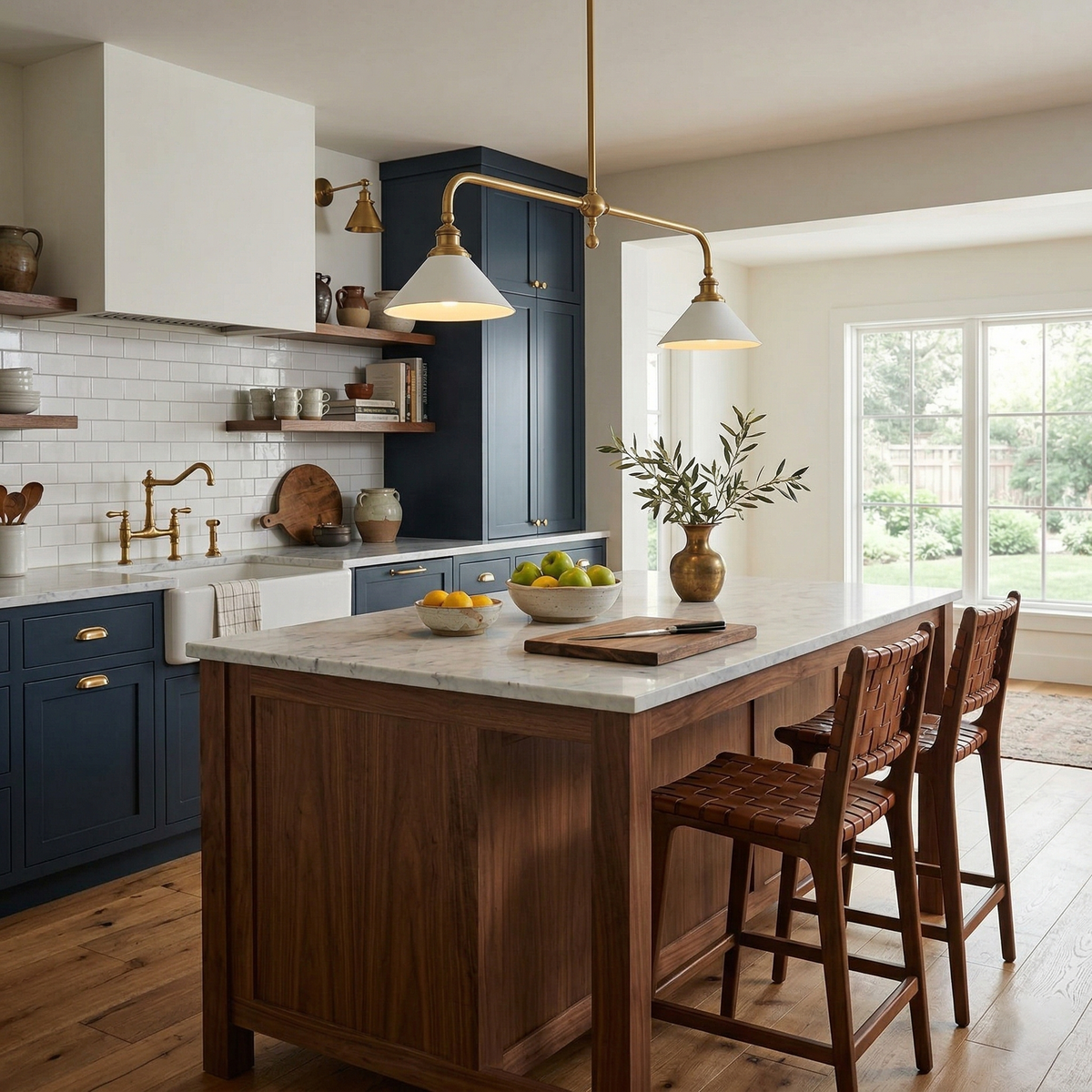 Veima Brass Linear Pendant Light