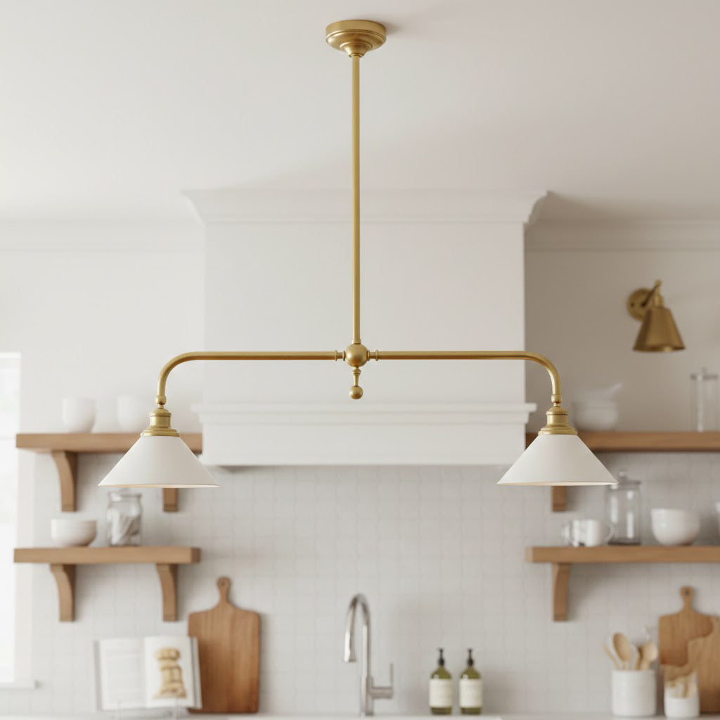 Veima Brass Linear Pendant Light