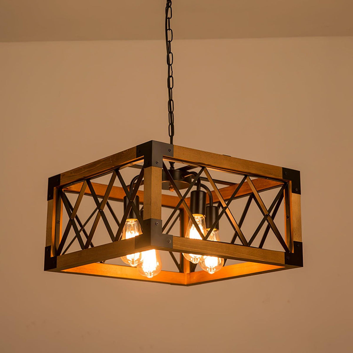 Grid Kitchen Island Rectangle Chandelier