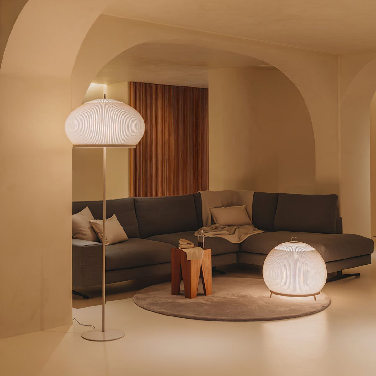 Sorenix Steel Fabric Floor Lamp