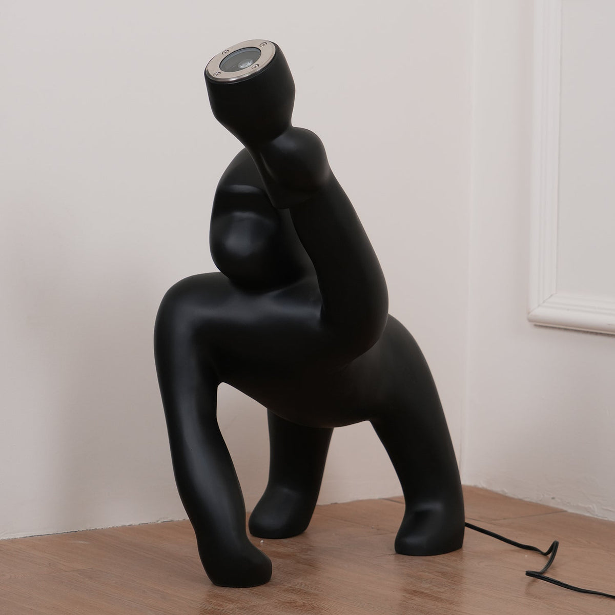 Zasolil Artistic Resin Gorilla Floor Lamp