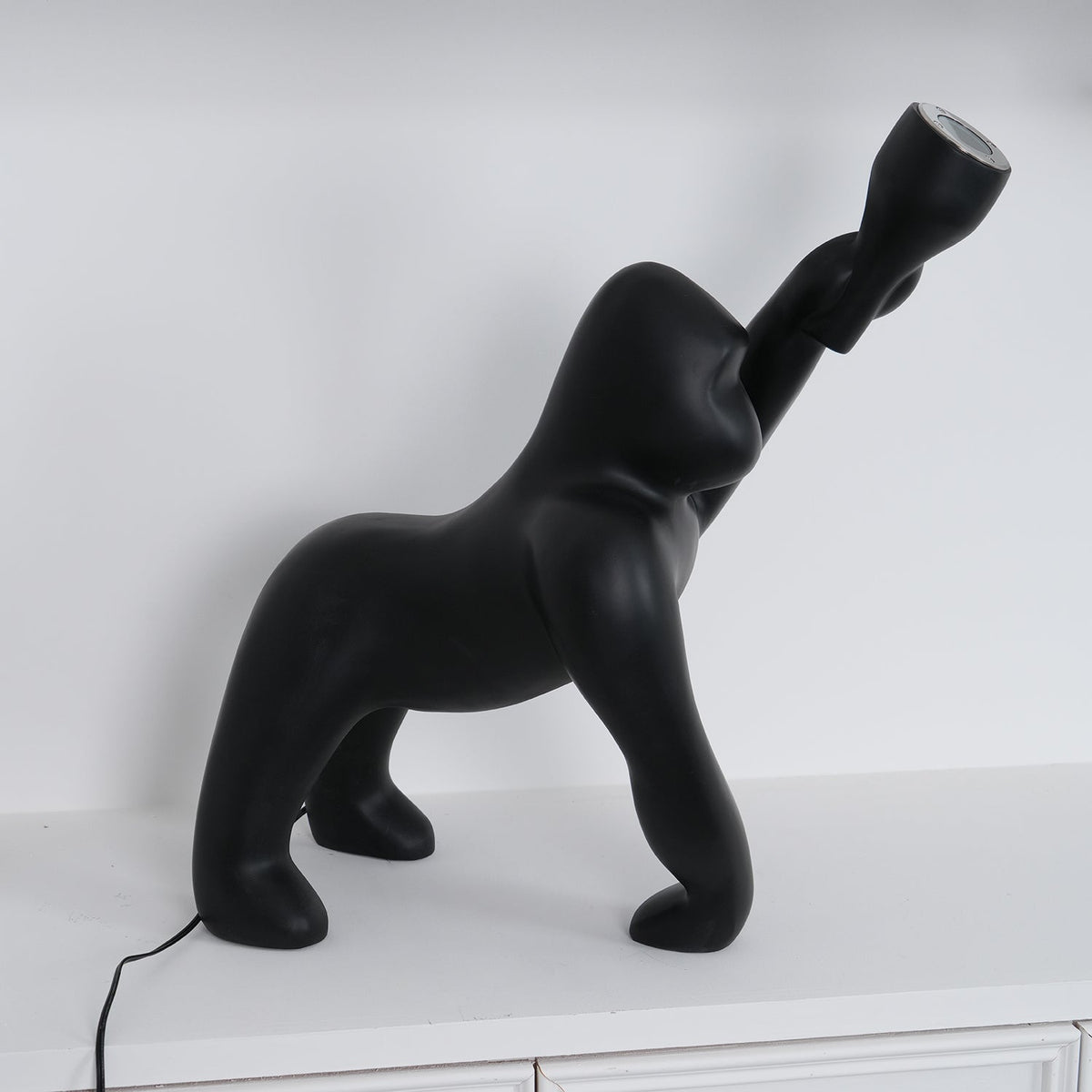 Zasolil Artistic Resin Gorilla Floor Lamp