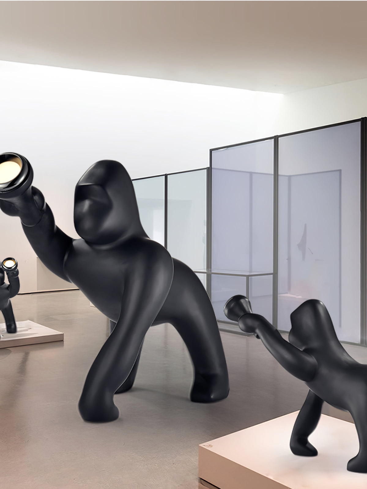 Zasolil Artistic Resin Gorilla Floor Lamp