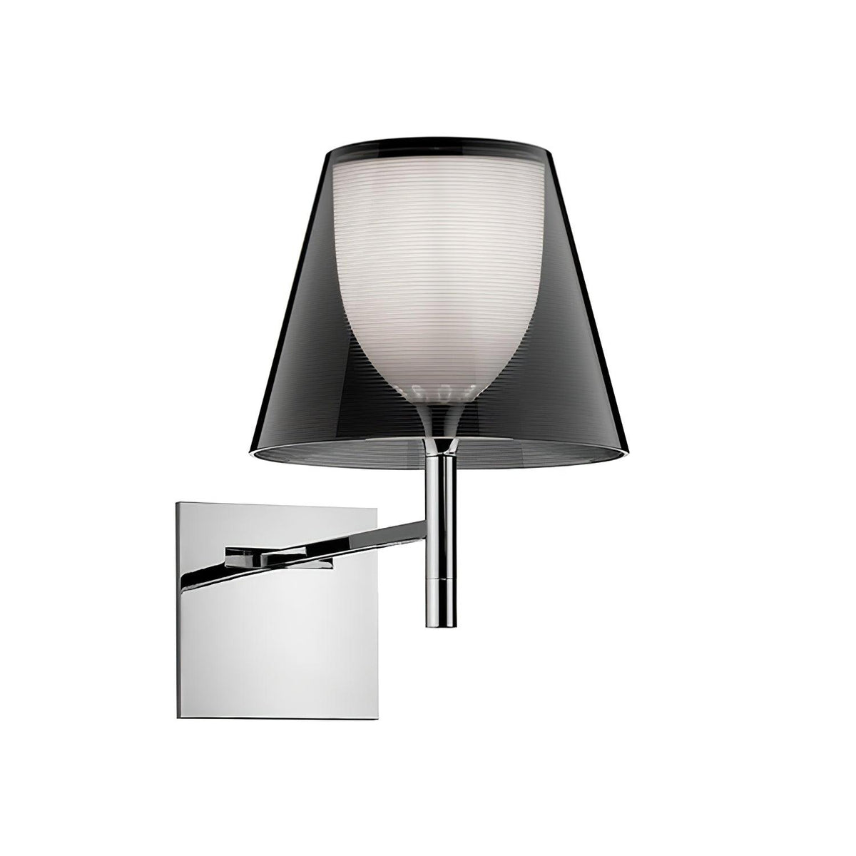 Orsore Chrome Prism Fabric Wall Lamp