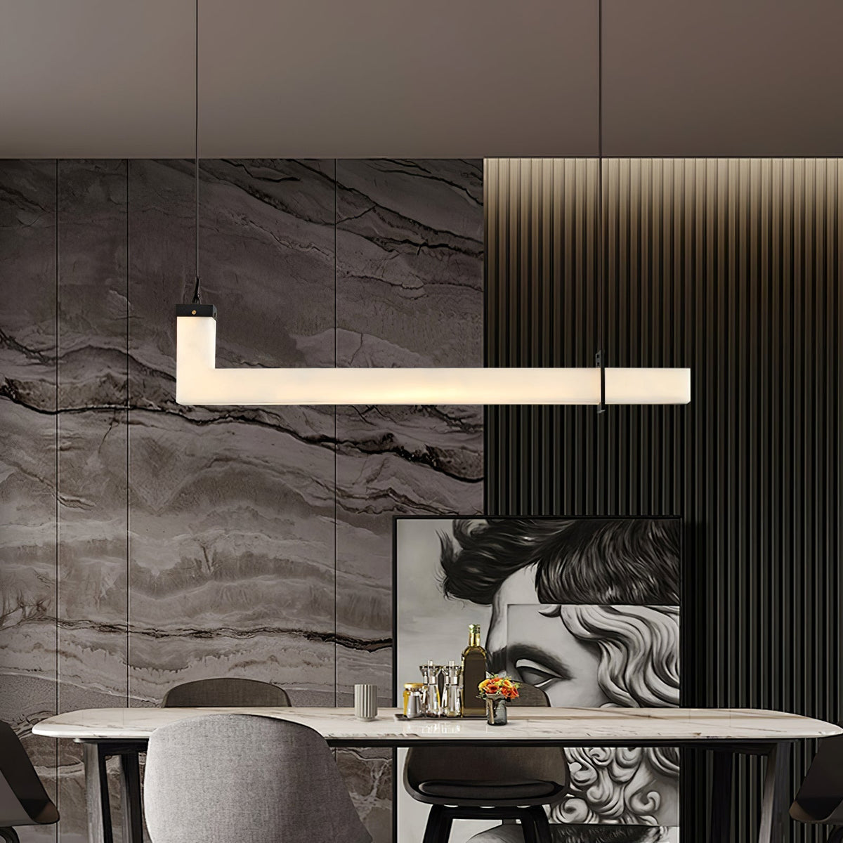 Nivienne Linear Alabaster Pendant Light