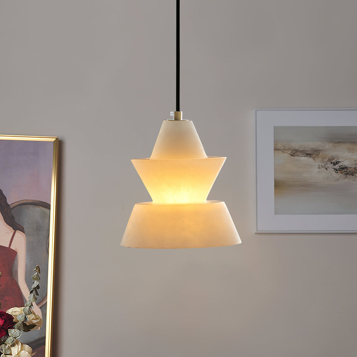Evo Alabaster Pendant Light