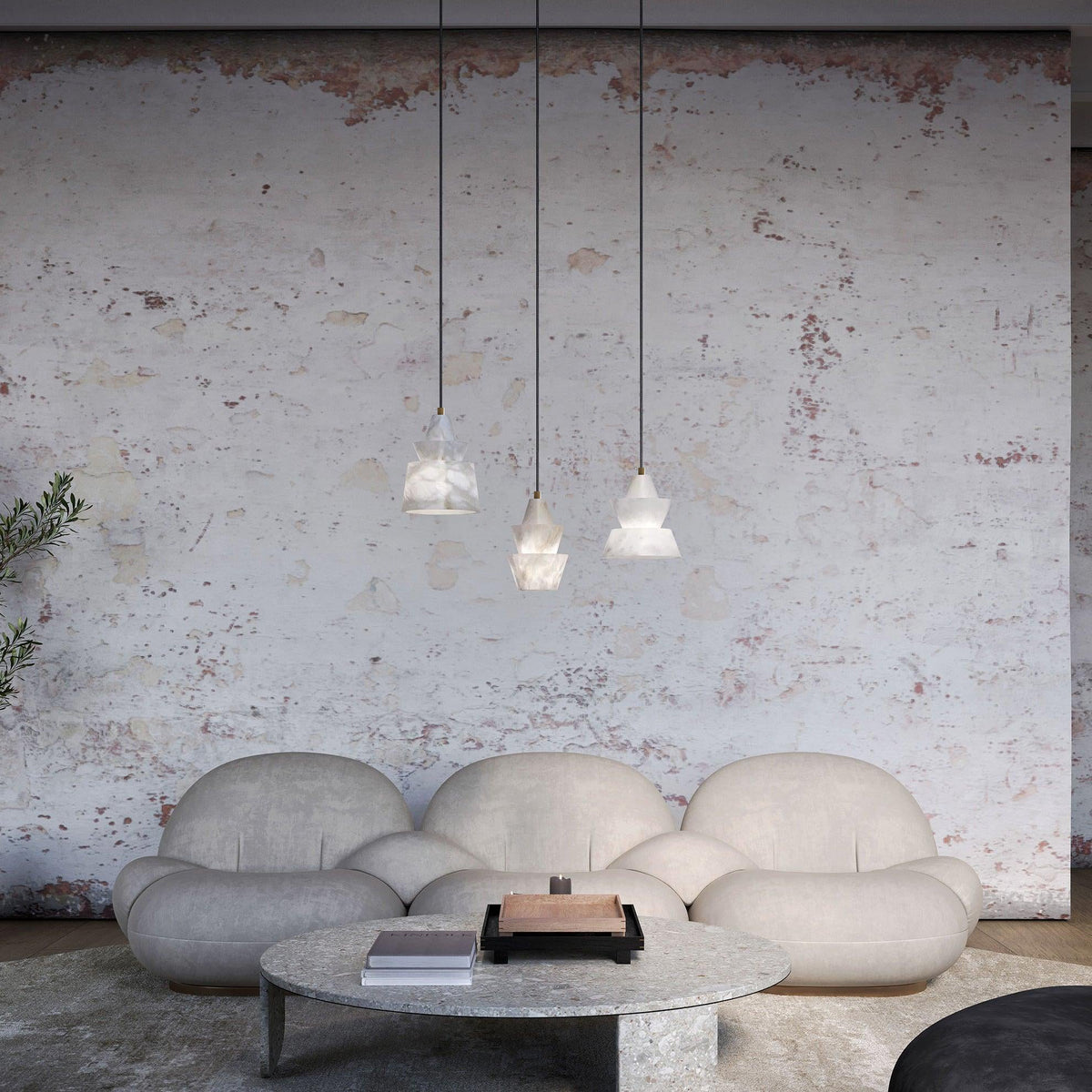 Evo Alabaster Pendant Light