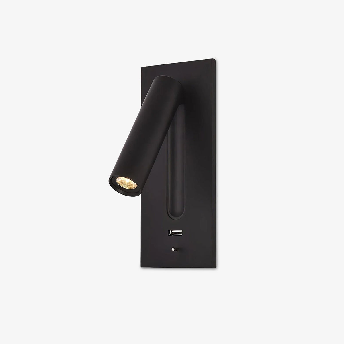 Sothis Modern Minimalist Bedside USB Black Wall Light