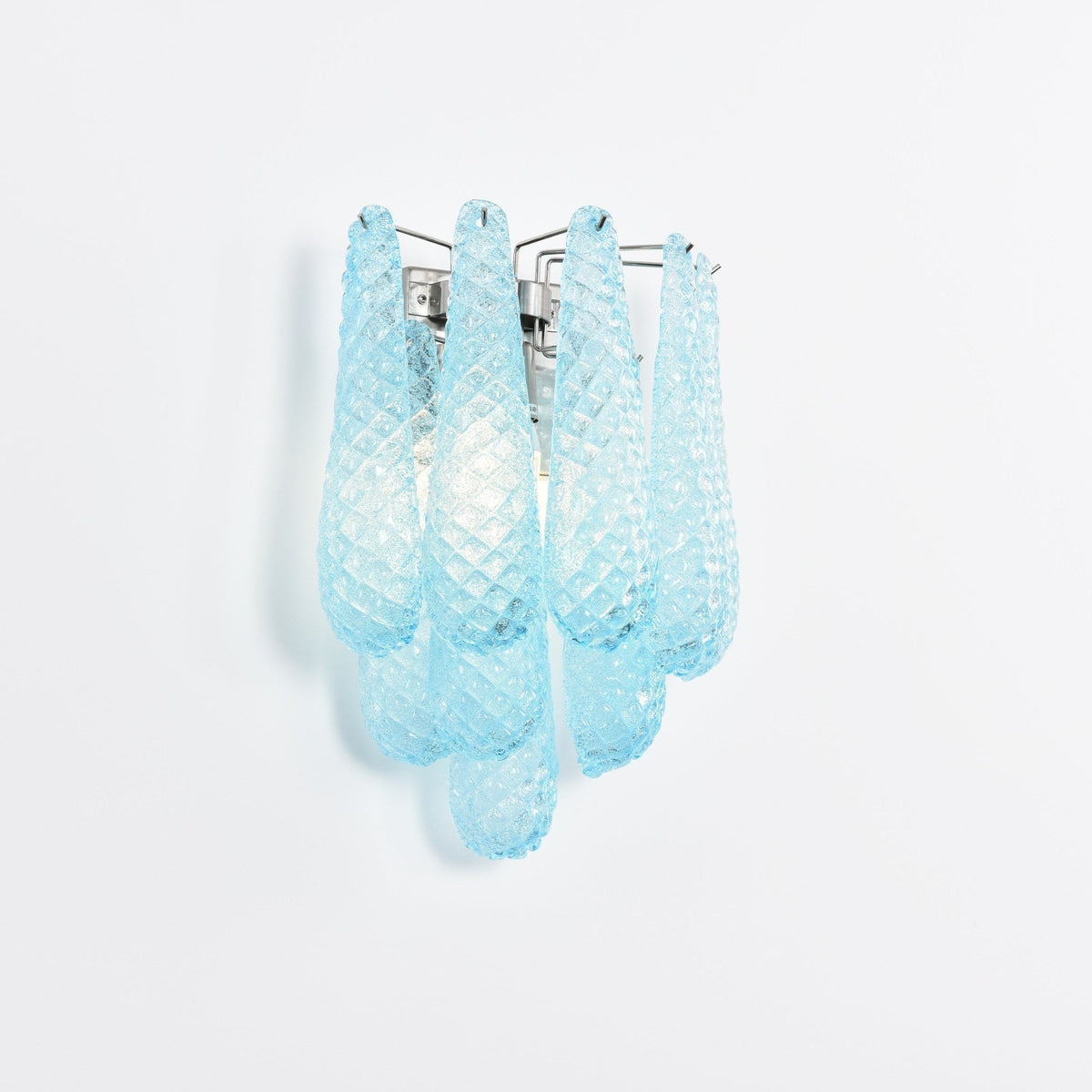 Liorelaria Wall Lamp Pink Teardrop Glass Floral Artistic
