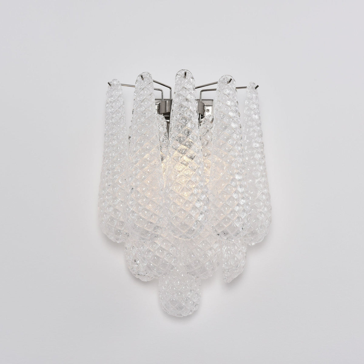 Liorelaria Wall Lamp Pink Teardrop Glass Floral Artistic