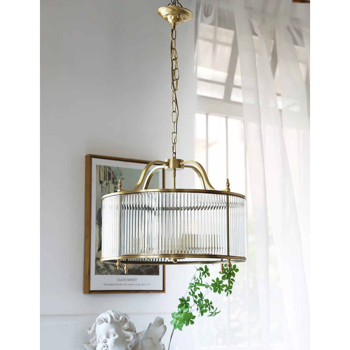 Havren Glass Drum Chandelier