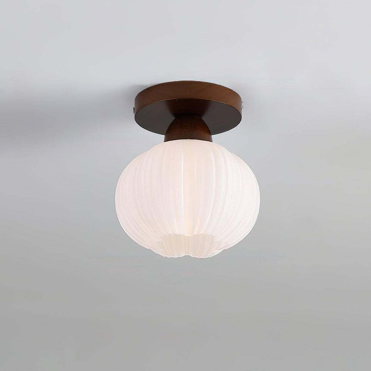 Dura Large Flower Bag Wood Ceiling Lamp
