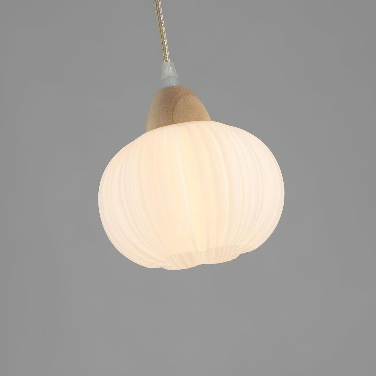 Pumpkin Modern Wood Pendant Lamp